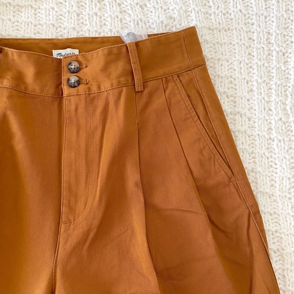 NWT Madewell Pleated Wide Leg Pants, Golden Pecan - Picture 3 of 13